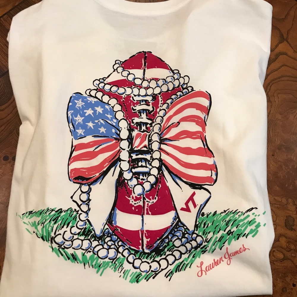 Graphic Shirt Lauren James Virginia Tech FB NWT